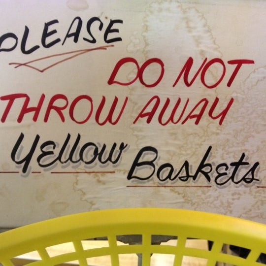 Do not throw away yellow baskets.