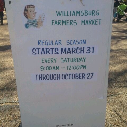 Photo taken at Williamsburg Farmers Market by Crystal W. on 3/10/2012