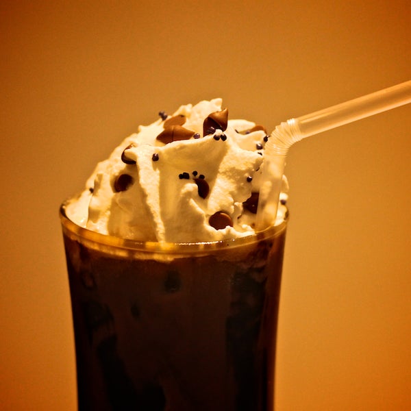 Iced mocha with whipped cream :P