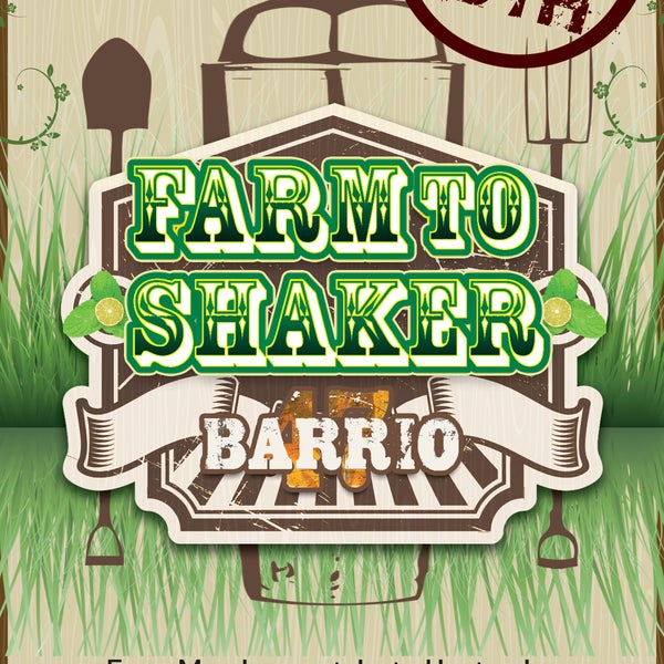 FARM TO SHAKER: starting sept 10...