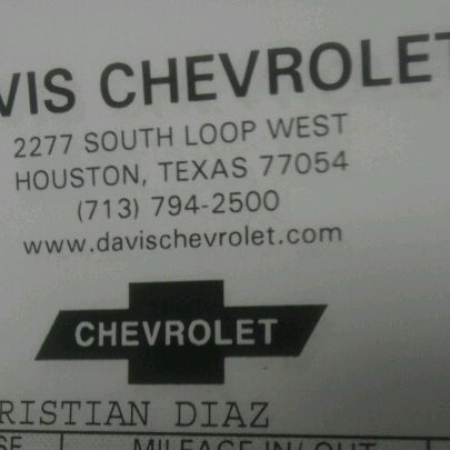 รูปภาพถ่ายที่ Davis Chevrolet โดย Teresa R. เมื่อ 6/20/2012