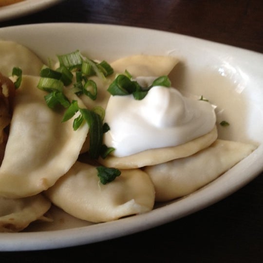 Great classic Eastern European menu, including kielbasa, kasha and these fine looking verinikis. The staff is super friendly and they've got some great, unique breakfast/brunch options.