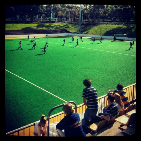 Photo taken at Sydney Olympic Park Hockey Centre by Lee T. on 5/19/2012