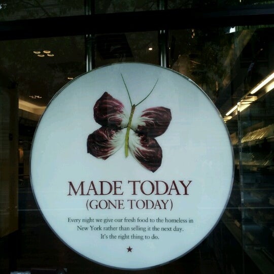 Made today, gone today! All for goodness & freshness sakes! ... AND donated to the homeless. Thanks for being socially responsible, Pret!
