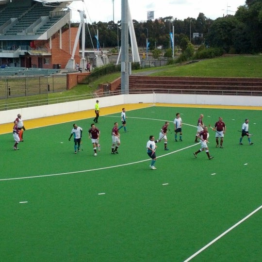 Photo taken at Sydney Olympic Park Hockey Centre by Cameron W. on 8/18/2012