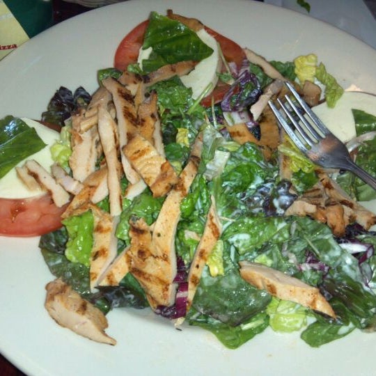 Ask for the Caprese Salad, #48, add grilled chicken!