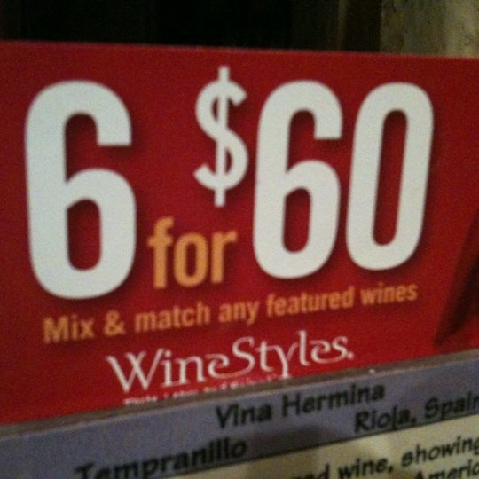Six for $60 on selected wines