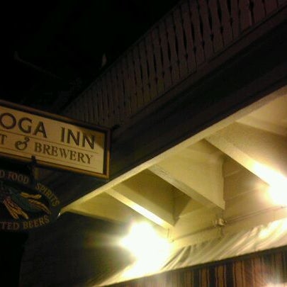 Photo taken at Calistoga Inn Restaurant &amp; Brewery by Robert W. on 4/20/2012