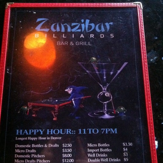 Photo taken at Zanzibar Billiards Bar &amp; Grill by Chelsea T. on 2/16/2012