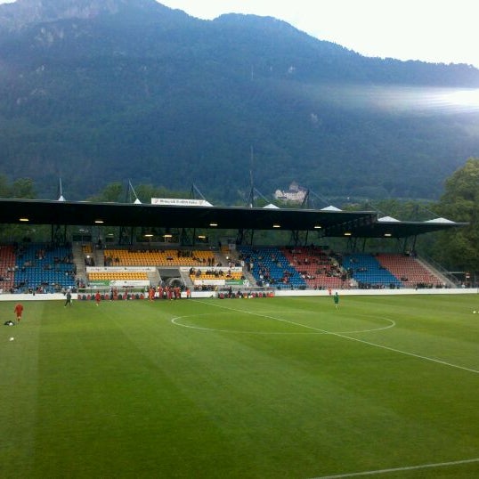 Photo taken at Rheinpark Stadion by Tobias on 5/23/2012