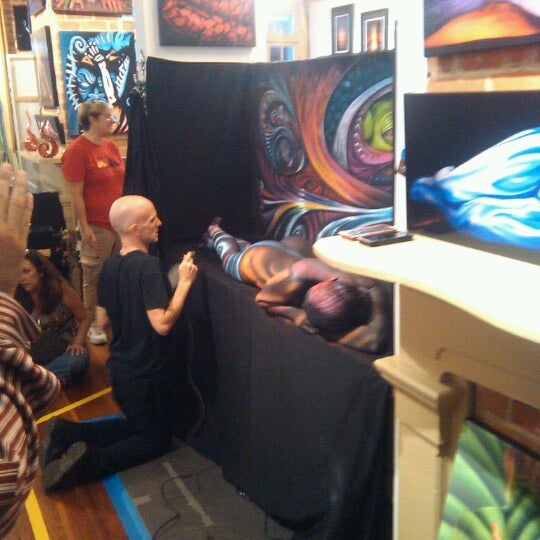 Photo taken at Craig Tracy&#39;s PaintedAlive Body Painting Gallery by Greg D. on 8/12/2012
