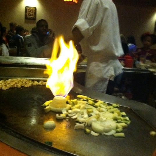 Photo taken at Fujiyama Steak House of Japan by Jennifer S. on 4/15/2012