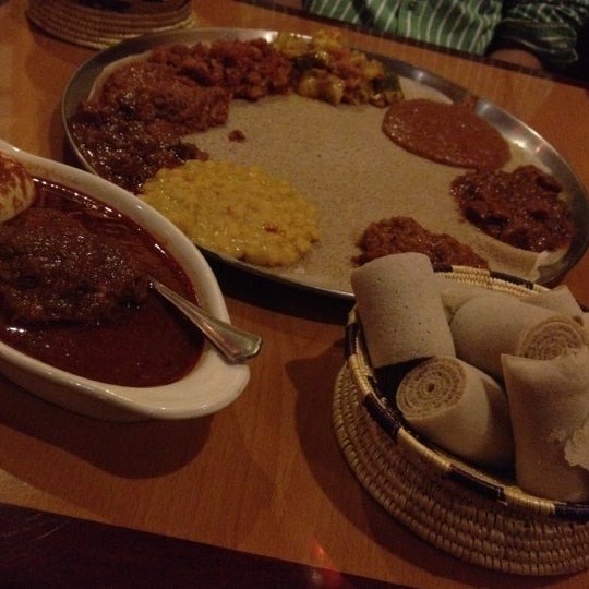 Photo taken at Lalibela Ethiopian Restaurant by Rohit K. on 4/22/2012