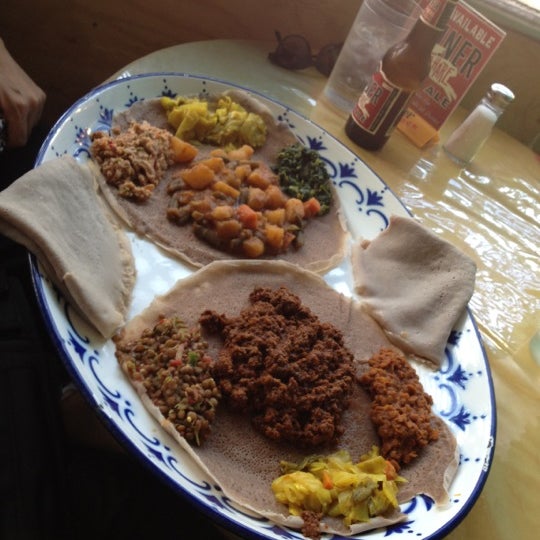 Photo taken at Aster&#39;s Ethiopian Restaurant by Morgan S. on 6/28/2012