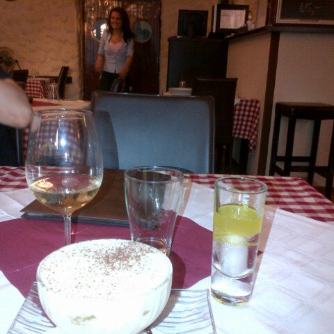 Photo taken at Trattoria &quot;Pane e Vino&quot; by Sorin P. on 7/11/2012