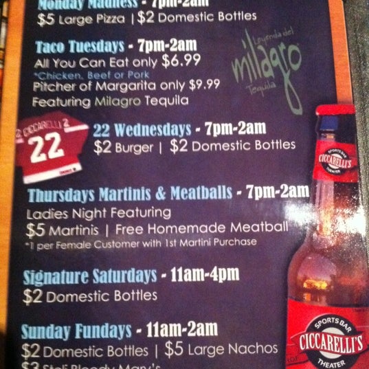 New weekday specials! Come check them out!