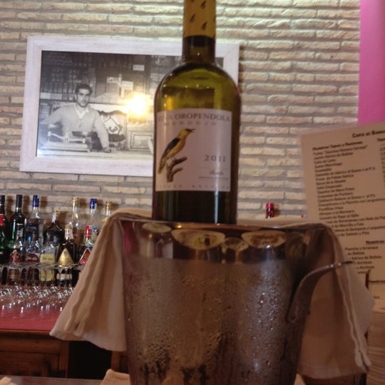 Photo taken at Restaurante Bar Jamón by Santiago O. on 8/22/2012