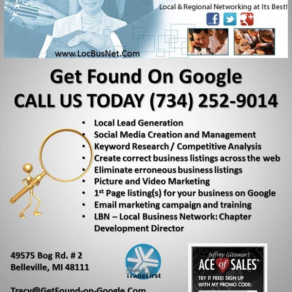 Mission: "To get you/your business on the first page of a Google search for your industry and area."