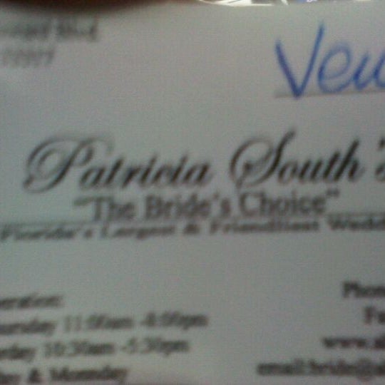 Photo taken at Patricia South&#39;s Bridal by Lady L. on 5/16/2012