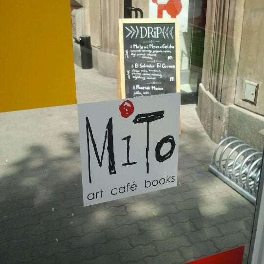 Photo taken at MiTo art café books by Hollistic P. on 5/19/2012
