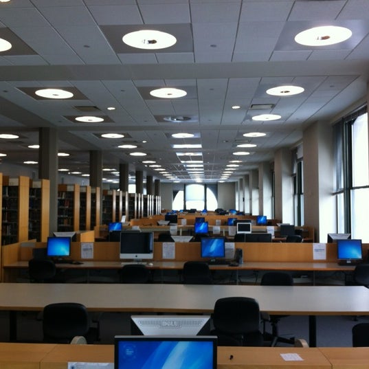 Photo taken at Mina Rees Library by Kristofer P. on 6/1/2012