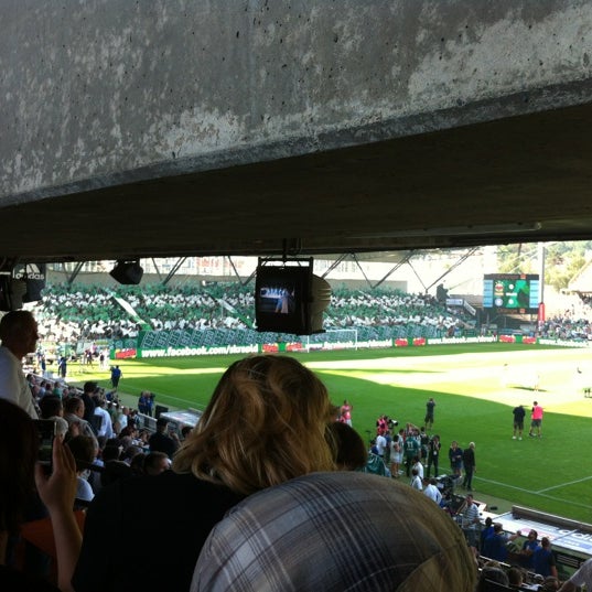 Photo taken at Gerhard Hanappi Stadium by Bene V. on 8/5/2012
