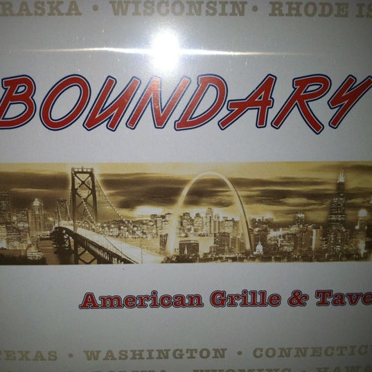 Photo taken at The Boundary American Grille &amp; Tavern by Stephanie C. on 8/18/2012