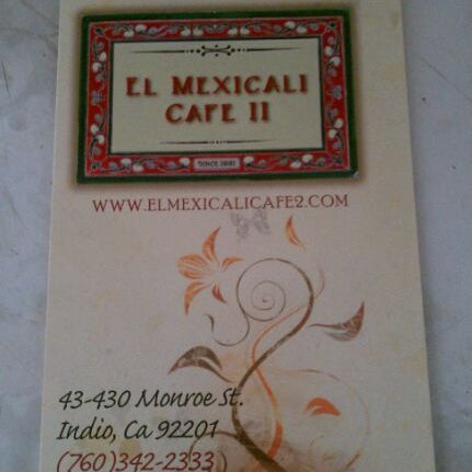 Photo prise au El Mexicali Cafe II par Lynn O. le5/20/2012