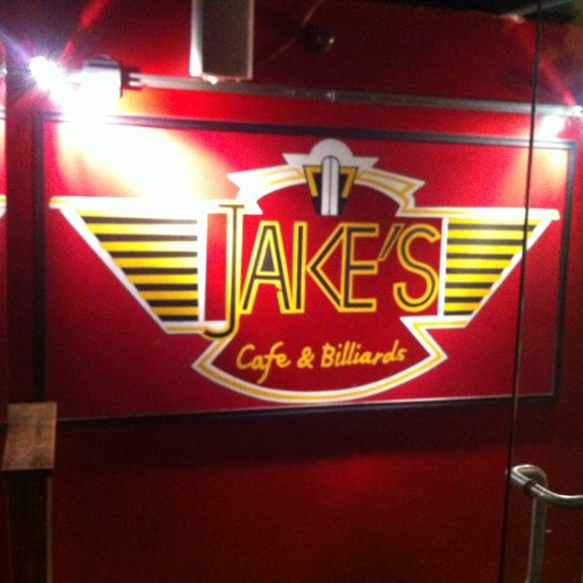 Photo taken at Jake&#39;s Burgers &amp; Billiards by Kevin on 8/25/2012