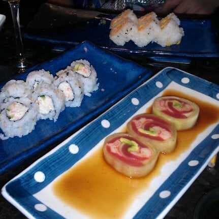 Photo taken at Blue Wasabi Sushi &amp; Martini Bar by Jessica A. on 6/18/2012