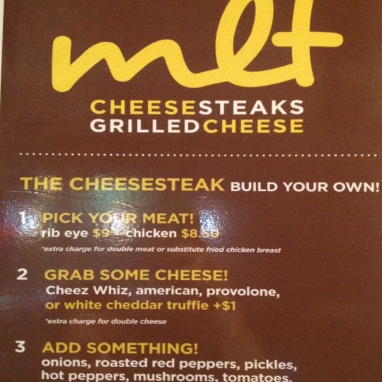 Снимок сделан в MLT Cheese Steaks and Grilled Cheese. пользователем Green J. 2/26/2012