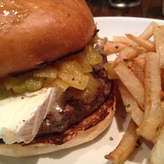 The Kobe burger with Saint-Andre cheese & onion chow-chow will satisfy even the pickiest of burger snobs. Delicious!