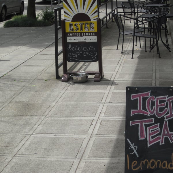 Sidewalk placard proclaimed "delicious espresso" today.