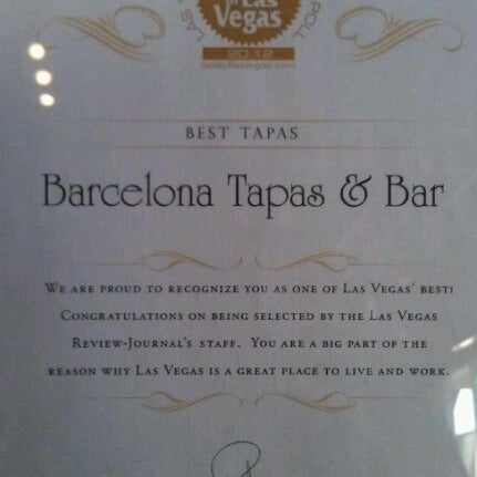 4/6/2012에 Norris님이 Barcelona Tapas &amp; Bar에서 찍은 사진