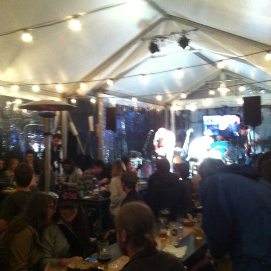 Photo taken at Cooking Channel Beer Garden at Easy Tiger by karen b. on 3/11/2012