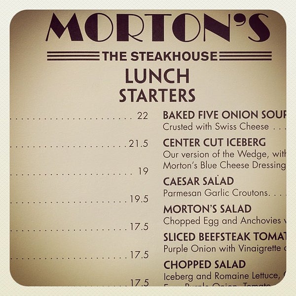 Morton's The Steakhouse Steakhouse in Connecticut Avenue K Street