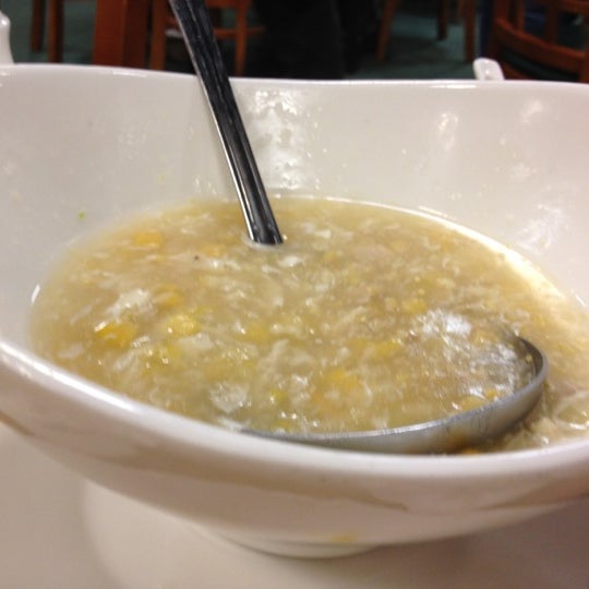 Try the (Egg drop) Chicken and Corn soup for starter!