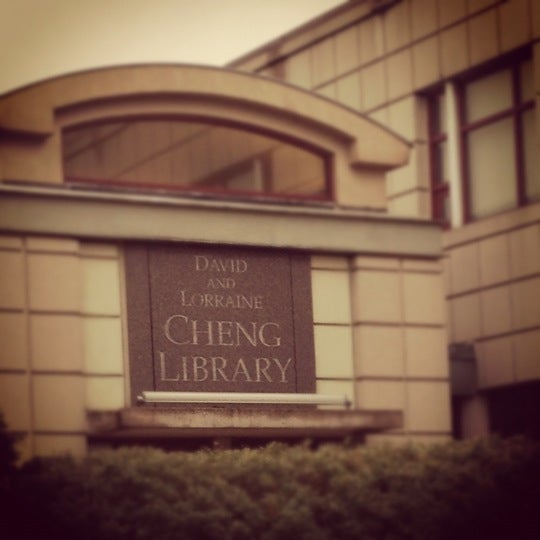 Photo taken at David &amp; Lorraine Cheng Library by Dustin C. on 5/2/2012