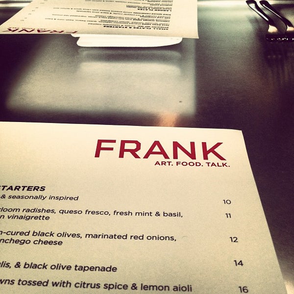 Photo taken at FRANK Restaurant by Amanda F. on 6/8/2012