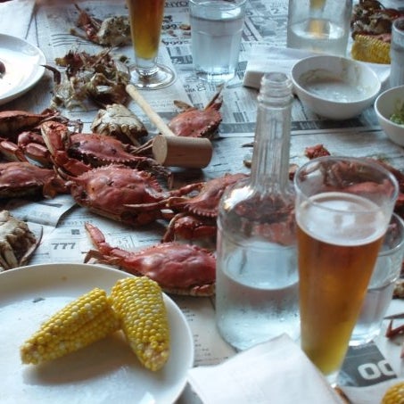 Crab boils take place every Tuesday night. They dump a mountain of spiced crabs onto newspaper wrapped tables with side dishes. Wash it down with pitchers of beer. Summer fruit cobblers for dessert.