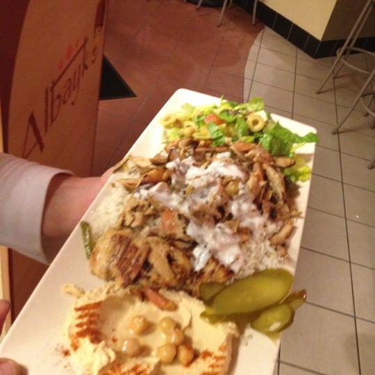 Try the chicken shawarma plate, yum!