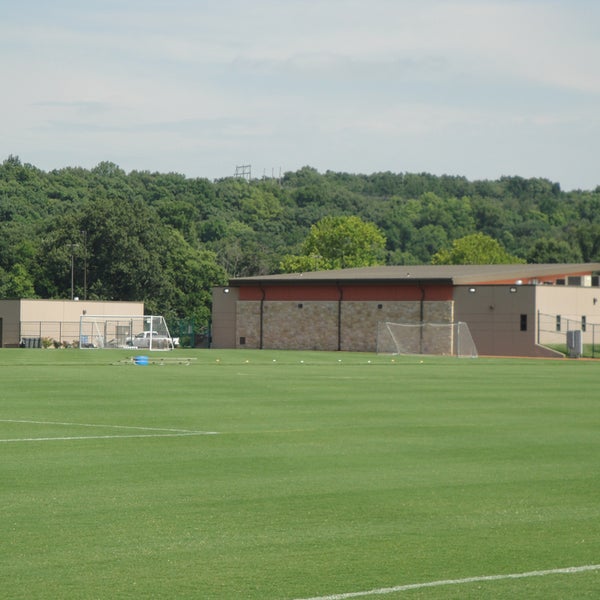 In addition to the three playing field, the 7,000 square-foot main structure houses the players and technical staff, and the adjacent storage building houses the turf maintenance equipment.