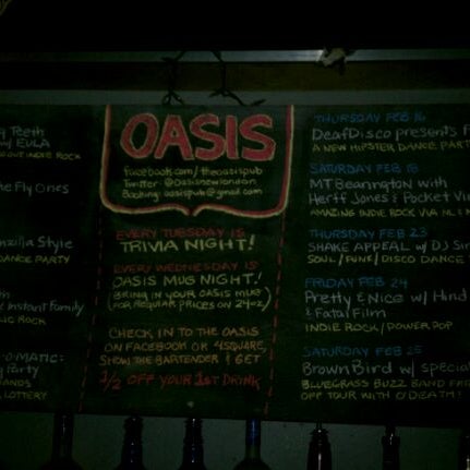 Photo taken at The Oasis Pub by Cheyne T. on 2/3/2012