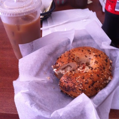 Photo taken at The Bagel Shop by Ashley G. on 7/20/2012