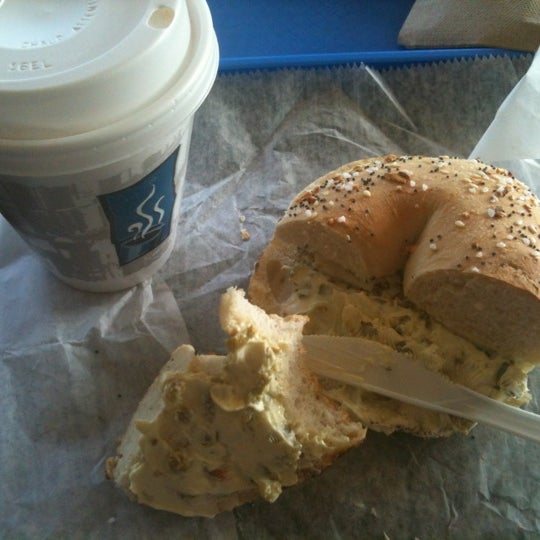 Photo taken at Makeb&#39;s Bagels by Stephanie F. on 7/9/2012