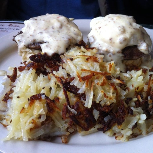 Get the Country Benedict! But ask for the off the menu variation with biscuit, sausage gravy and sausage party.