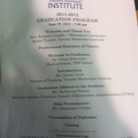 Toronto Montessori School Toronto, ON