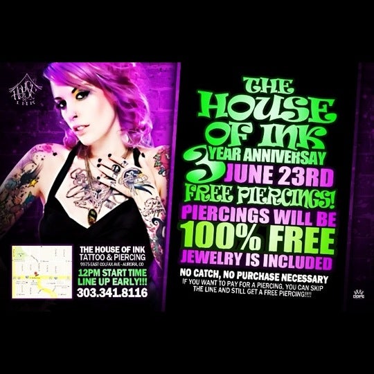 รูปภาพถ่ายที่ The House of Ink Tattoo โดย Mrkartoons G. เมื่อ 6/14/2012