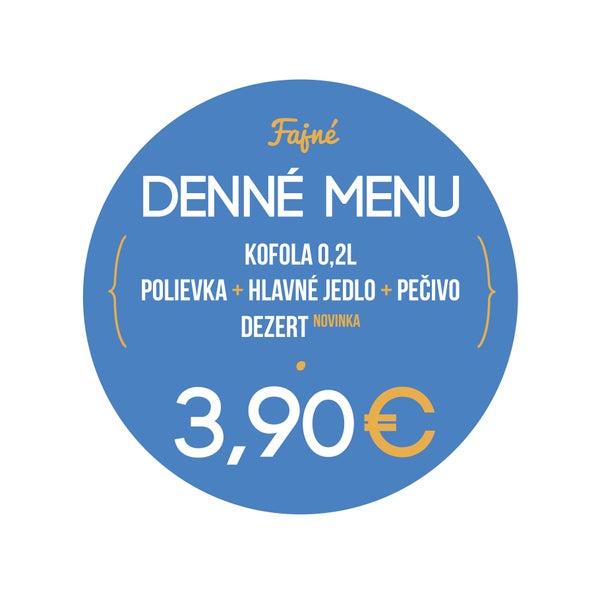 Denne menu 3,90 €
