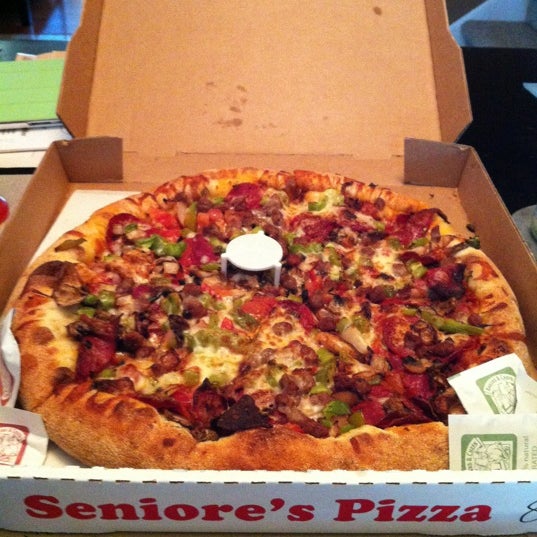 Photo taken at Seniore&#39;s Pizza by Chad B. on 6/11/2012